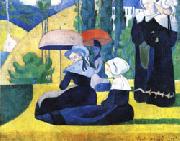 Emile Bernard Breton Women with Parasols oil painting